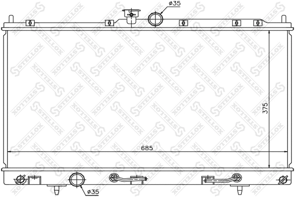 Radiator, engine cooling (10-25169-SX)