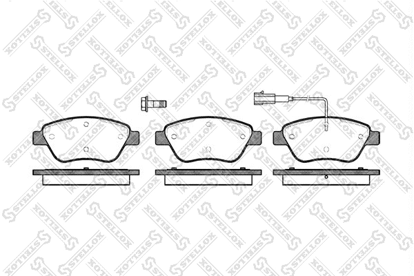 Brake Pad Set, disc brake (869 001-SX)