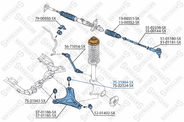 Mounting, control/trailing arm