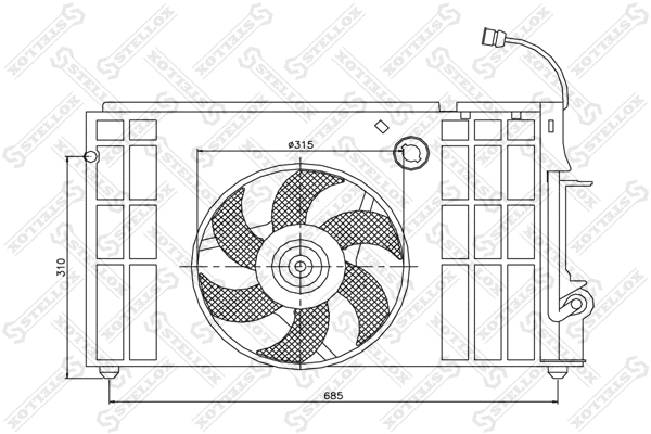 Fan, engine cooling (29-99404-SX)