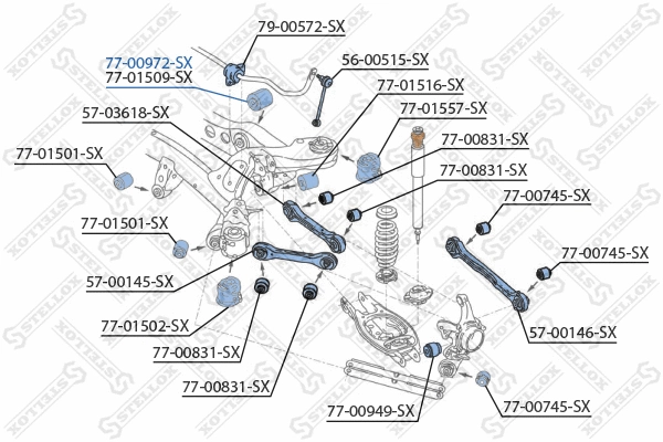 Mounting, control/trailing arm