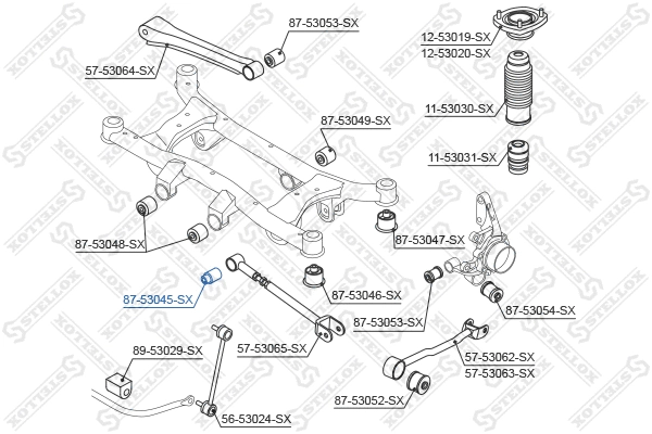 Mounting, control/trailing arm