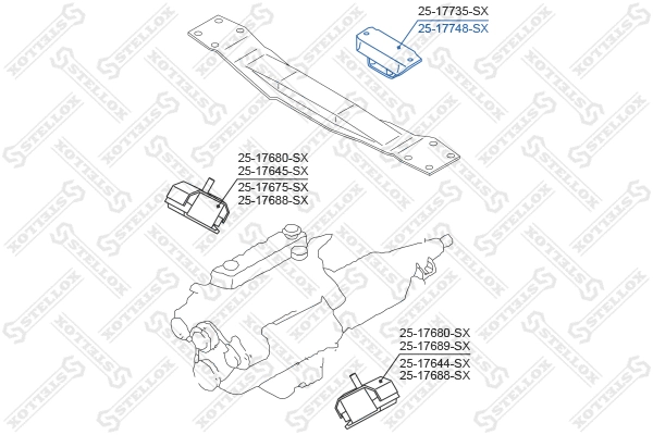 Mounting, engine