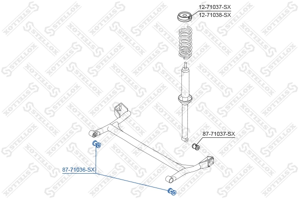 Mounting, control/trailing arm