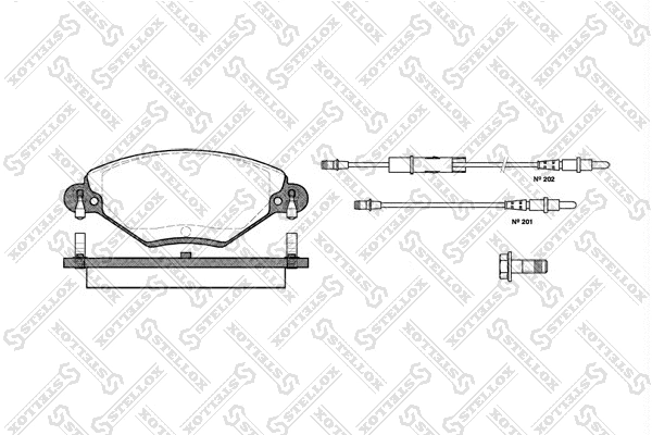 Brake Pad Set, disc brake (839 004B-SX)