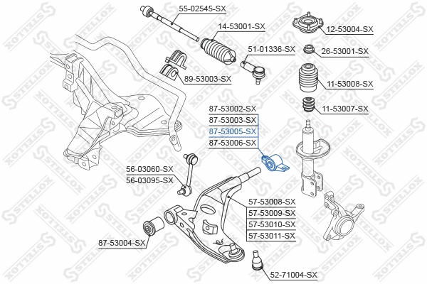 Mounting, control/trailing arm