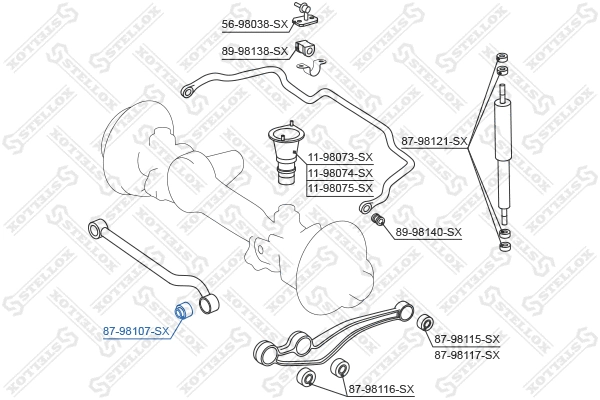Mounting, control/trailing arm