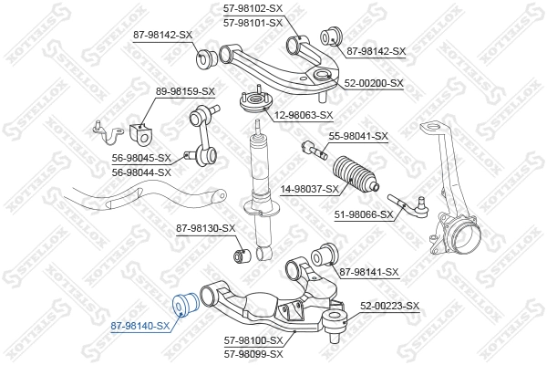 Mounting, control/trailing arm