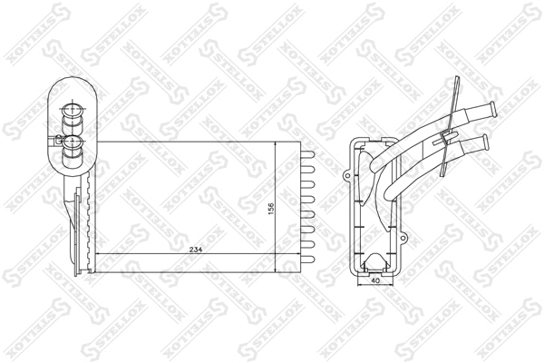 Heat Exchanger, interior heating (10-35116-SX)