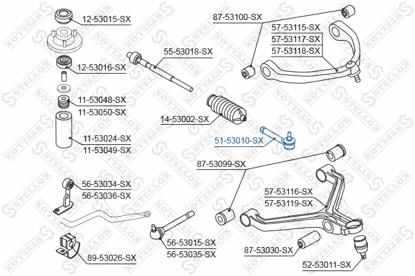 Tie Rod End (51-53010-SX)