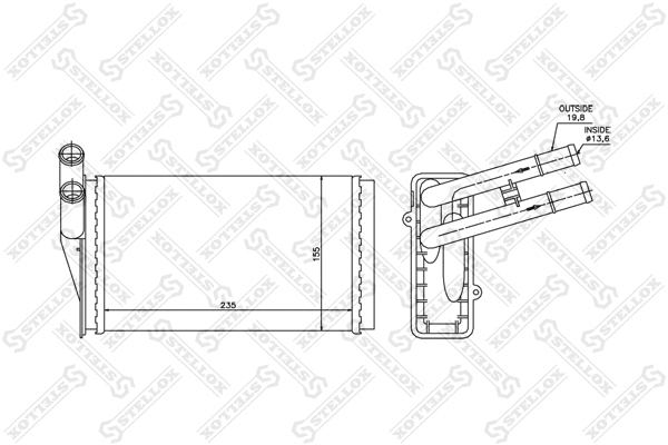Heat Exchanger, interior heating (10-35021-SX)