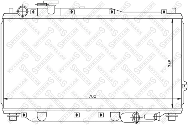 Radiator, engine cooling (10-25135-SX)