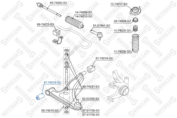 Mounting, control/trailing arm