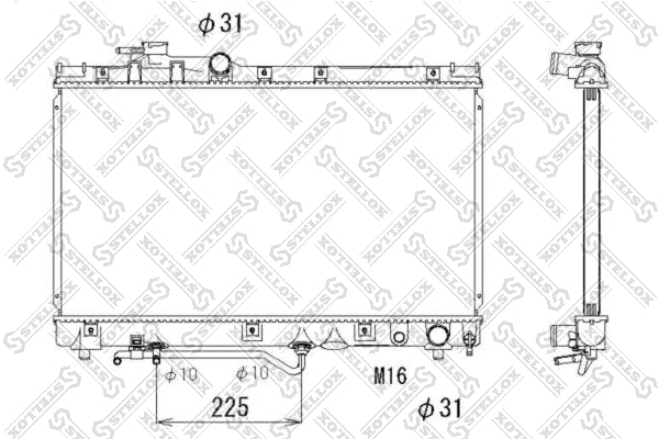 Radiator, engine cooling (10-25150-SX)