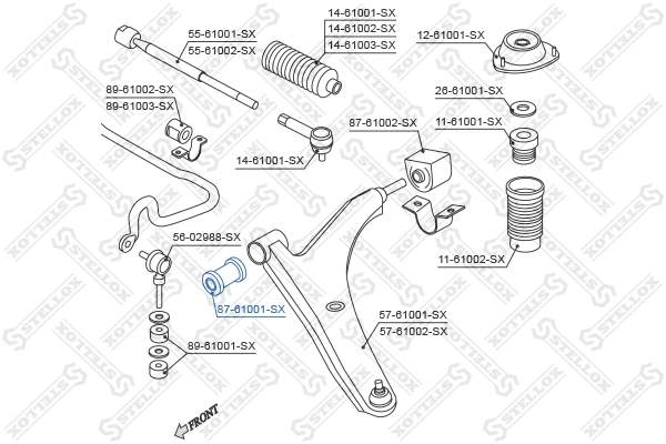Mounting, control/trailing arm