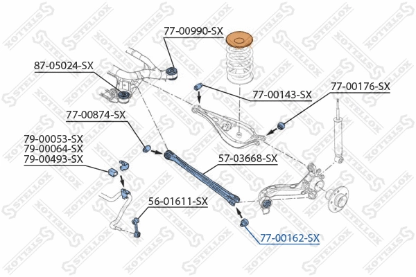 Mounting, control/trailing arm