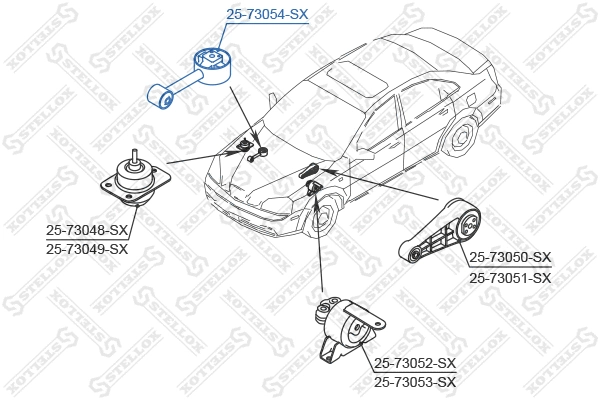 Mounting, engine (25-73054-SX)