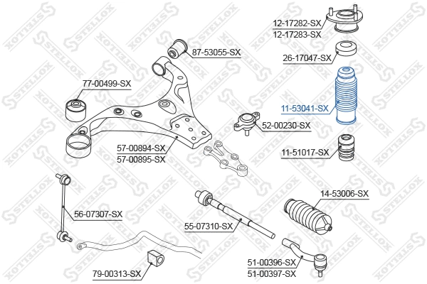 Protective Cap/Bellow, shock absorber (11-53041-SX)