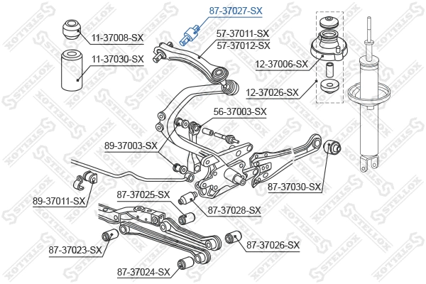 Mounting, control/trailing arm
