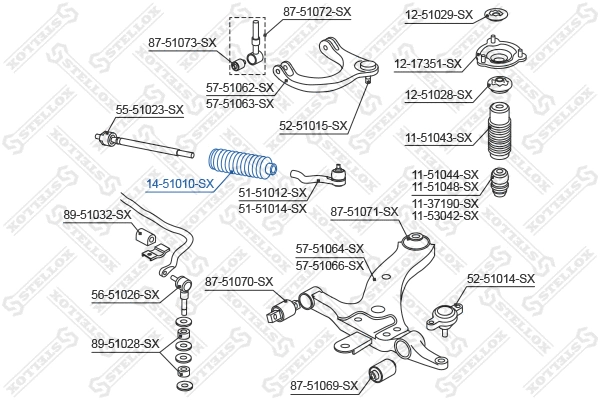Bellow, steering (14-51010-SX)