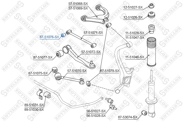Mounting, control/trailing arm