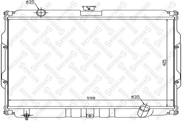 Radiator, engine cooling (10-26541-SX)