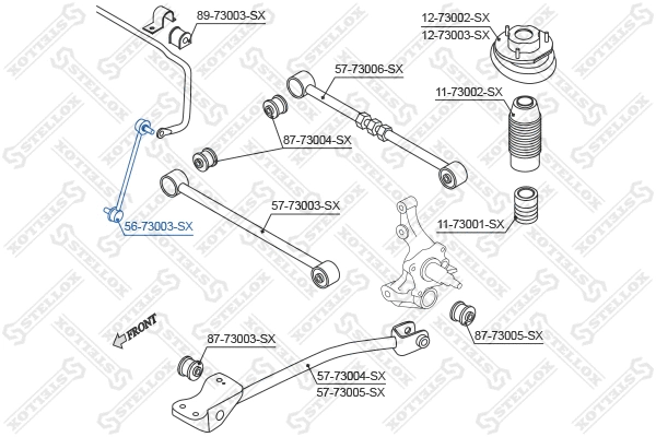Link/Coupling Rod, stabiliser bar (56-73003-SX)