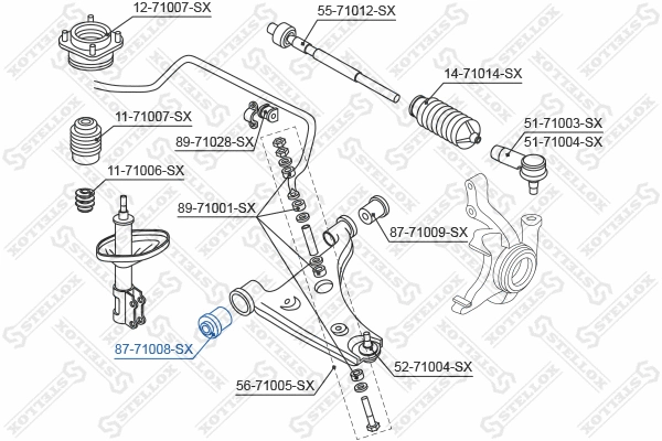 Mounting, control/trailing arm