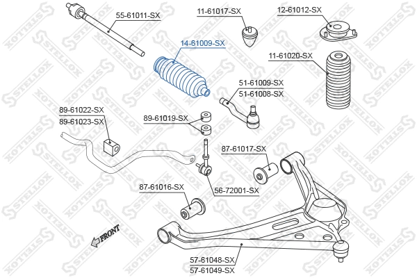 Bellow, steering (14-61009-SX)