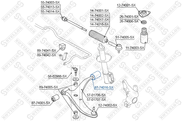 Mounting, control/trailing arm