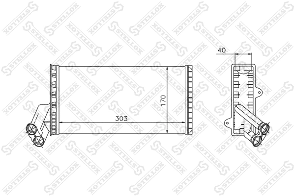 Heat Exchanger, interior heating (10-35004-SX)