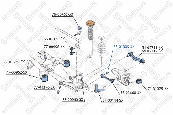Mounting, control/trailing arm