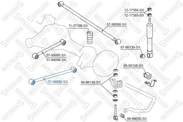 Rod/Strut, wheel suspension (57-98095-SX)
