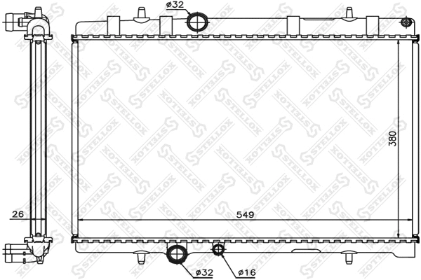 Radiator, engine cooling (10-26123-SX)