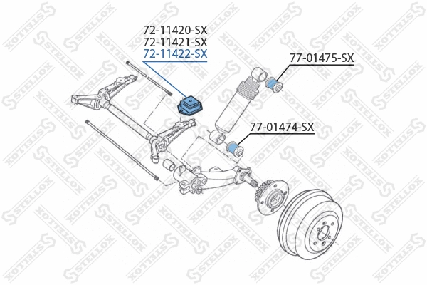 Mounting, control/trailing arm