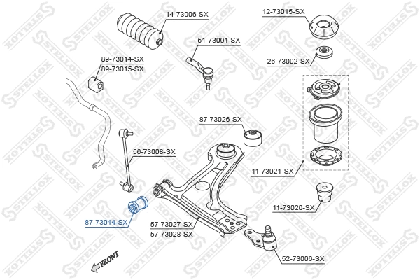 Mounting, control/trailing arm