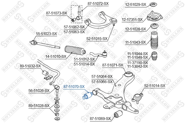 Mounting, control/trailing arm