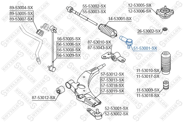 Tie Rod End (51-53001-SX)