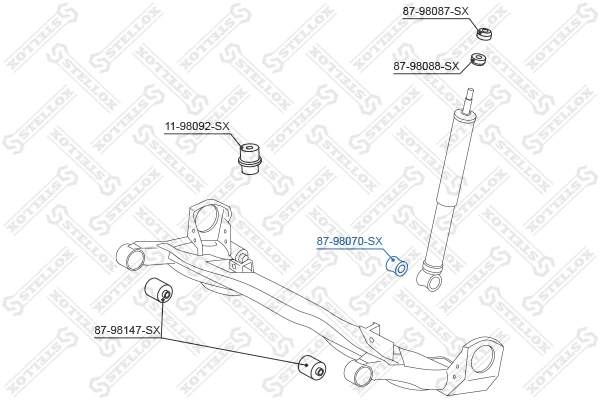 Mounting, control/trailing arm