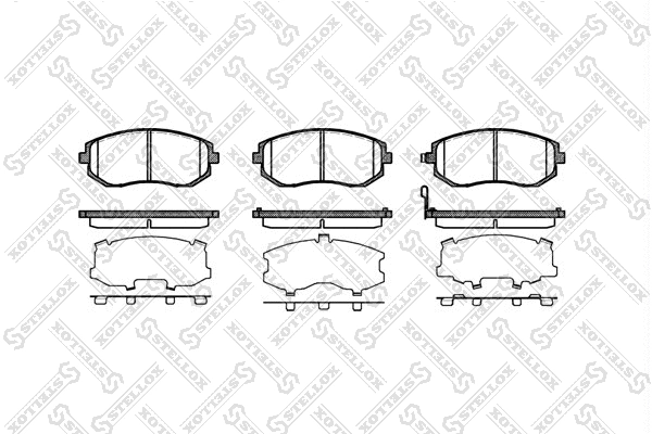 Brake Pad Set, disc brake (962 011B-SX)