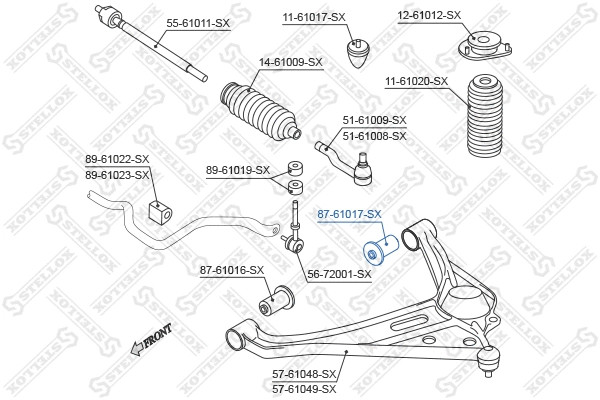 Mounting, control/trailing arm