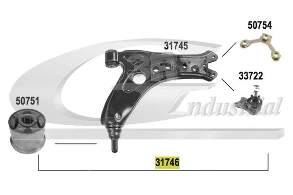 Control/Trailing Arm, wheel suspension (31746)
