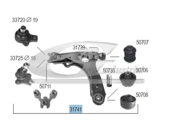 Control/Trailing Arm, wheel suspension (31741)