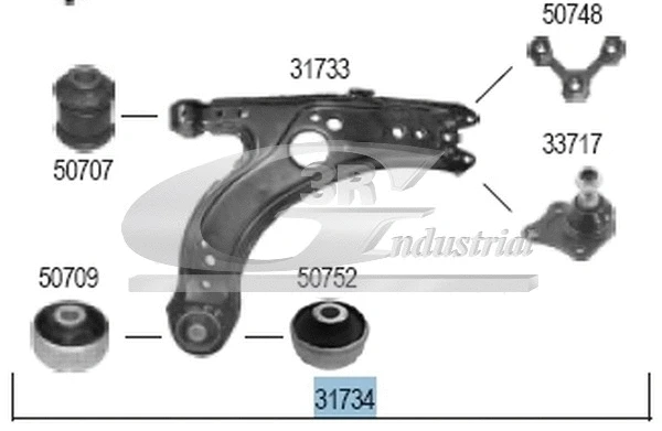 Control/Trailing Arm, wheel suspension (31734)