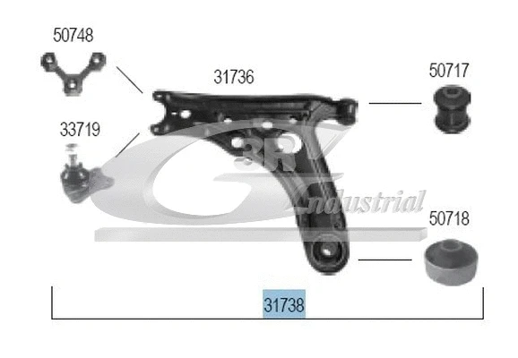 Control/Trailing Arm, wheel suspension (31738)
