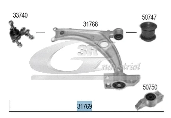 Control/Trailing Arm, wheel suspension (31769)