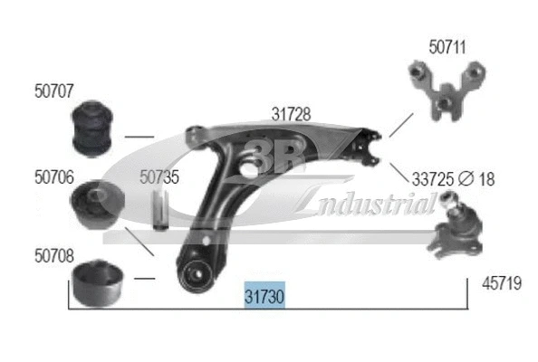 Control/Trailing Arm, wheel suspension (31730)