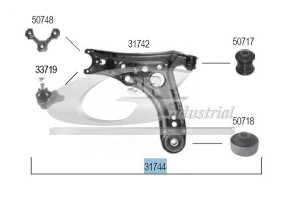 Control/Trailing Arm, wheel suspension (31744)