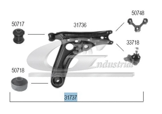 Control/Trailing Arm, wheel suspension (31737)