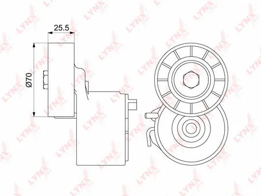 Belt Tensioner, V-ribbed belt (PT-3190)